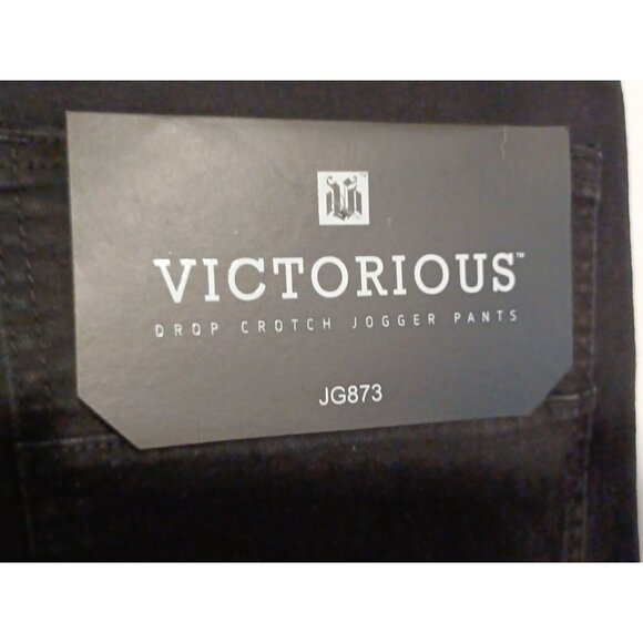 Victorious Men's Drop Crotch Jogger Pants Denim Jeans 34X31 X-Large JG873 - Picture 8 of 9